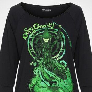 Wicked "Defy Gravity" Raw Edge Sweatshirt Women's Size Small